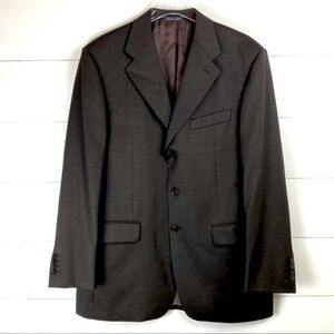 VINTAGE Faconnable Virgin Wool Blazer Jacket‎ 42R Brown
